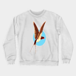 Brown-winged little bird flying Crewneck Sweatshirt